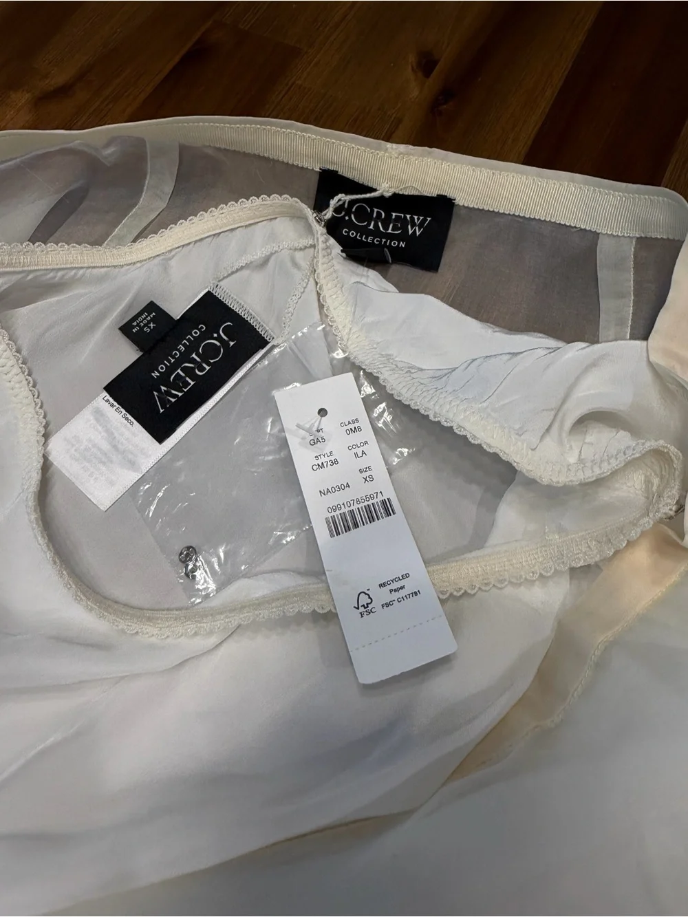 NEW J. Crew Collection wrap skirt in silk organza Ivory Lace CM738 XS $178